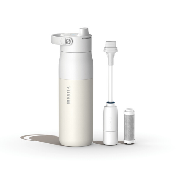 Láhev BRITA LARQ iQ Track s čištěním a filtrací vody, 680 ml - Bílá