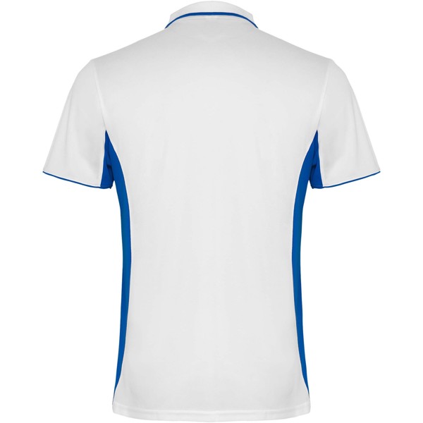 Polo a maniche corte unisex Montmelo - Bianco / Blu royal / L