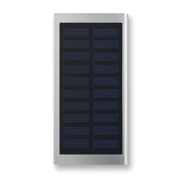 Solar power bank 8000 mAh Solar Powerflat - Matt Silver