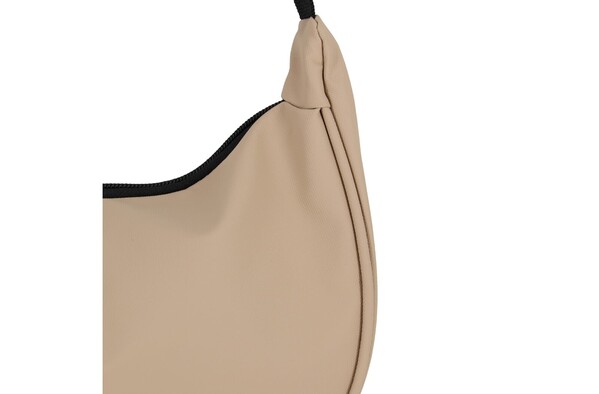 Sac à bandoulière demi-lune en R-PET 600D enduit de PU - Ecru