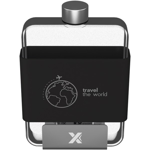 SCX.design D20 450 ml flat Tritan water bottle with silicone sleeve