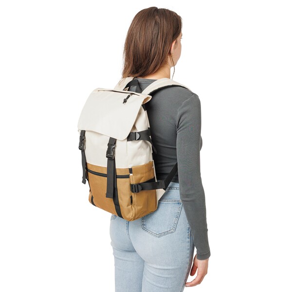 Mochila Vayo 2-tone | Reciclada | Portátil 15" | 11 l - caqui