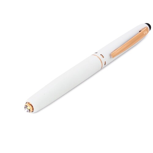 STYLO MÉDICAL ROLLER AVEC LAMPE TORCHE PIERRE DELONE “ENT” - Blanc