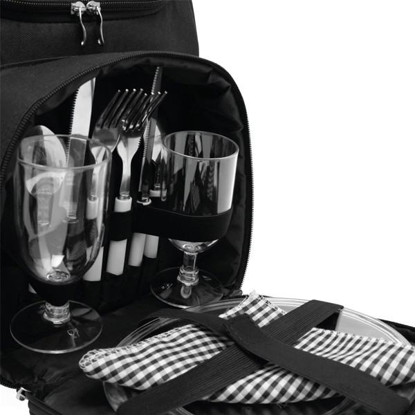 Picnic Backpack Outside For 2 Persons - Black