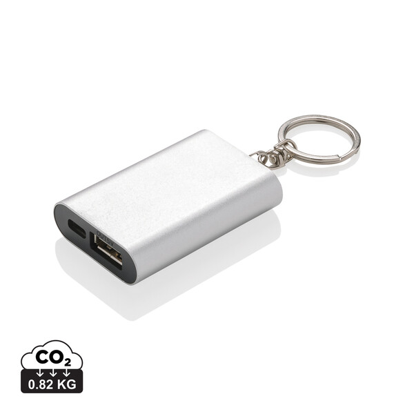 1.000 mAh keychain powerbank - Silver