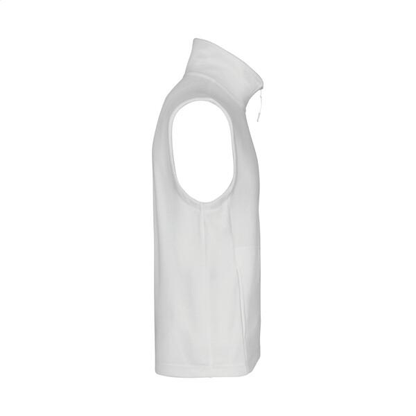 Fleecová zateplená vesta KA913 - Bílá / M