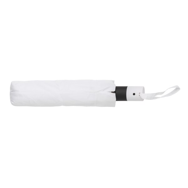 21" Impact AWARE™ RPET 190T mini auto open umbrella - White