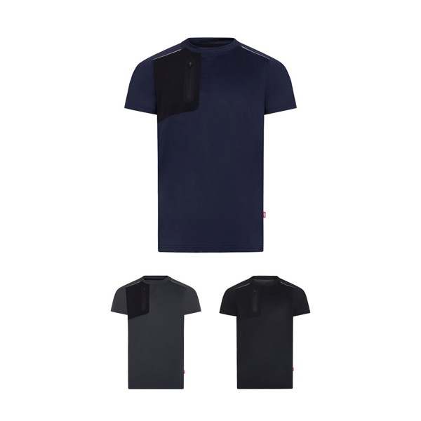 VL RHEA. Technical waffle T-shirt (110 g/m²), made from 100% recycled polyester - Grey / 3XL