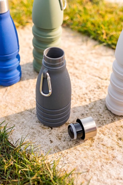 Garrafa dobrável de silicone 550 ml Erin - cinzento