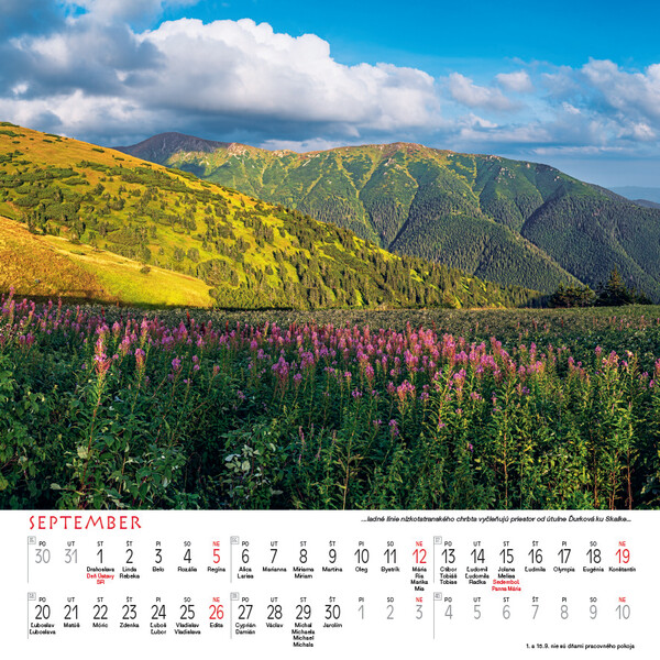 Nástenný Kalendár Tatry Štvorec 2027