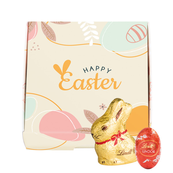 Flip box S, Lindt mixture | 2 LINDOR mini Easter eggs and 1 Lindt Easter bunny, 20 g