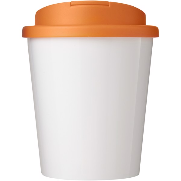 Tazza termica Brite-Americano® Espresso da 250 ml con coperchio ermetico - Bianco / Arancione