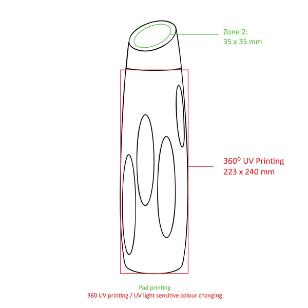 NAZARE 876XL - BND876 - Bouteille en acier inoxydable recyclé à double paroi de 750 ml/25 oz