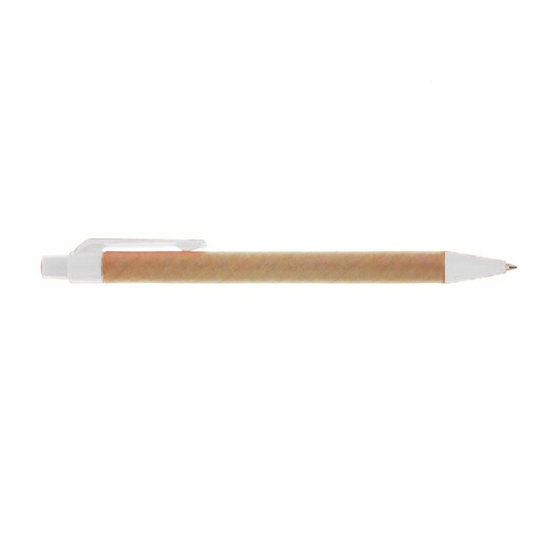 Recycled cardboard ball pen | Nicholas - white