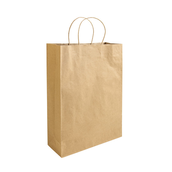 100% Recycled Paper 100 Gr/M2, Shopping Bag With Guesset