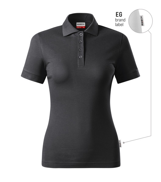 Polokošile Dámská Rimeck® Resist Heavy Polo - Ebony Gray 94 (Brand Label) / 2XL
