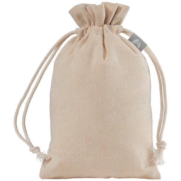 Small 4 oz. Recycled Cotton Gift Bag - Natural / Heat transfer
