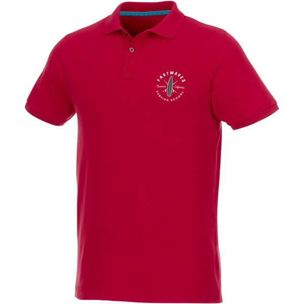 Polo bio recyclé manches courtes homme Beryl - Rouge / M