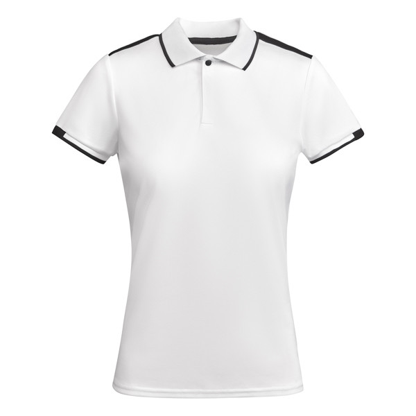 Tamil Woman Polo Shirt - White/Black / M