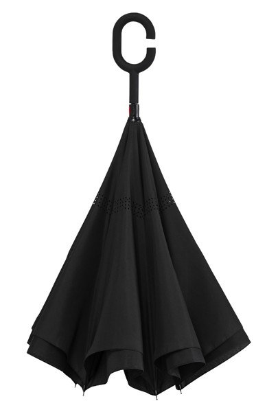 FALCONETTI - Parapluie Inside Out - Manuel - Impermable au vent -  105 cm - Noir / Noir