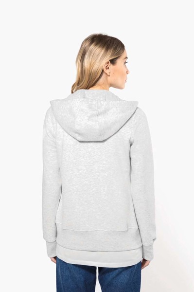 Ladies' Full Zip Hooded Sweatshirt - White / S