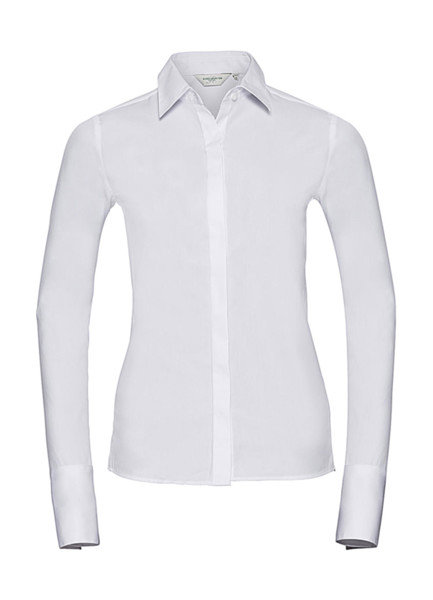 Ladies'LS Ultimate Stretch Shirt - White / L (40)