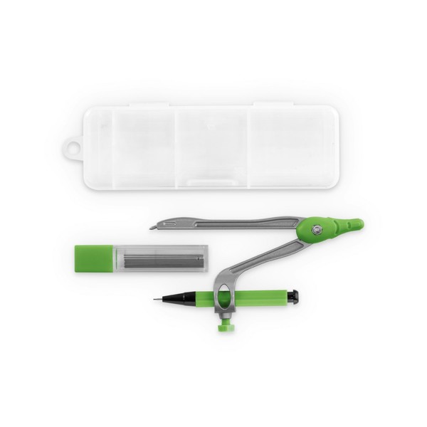 GEOM. Geometry school set in a PP case - Light Green