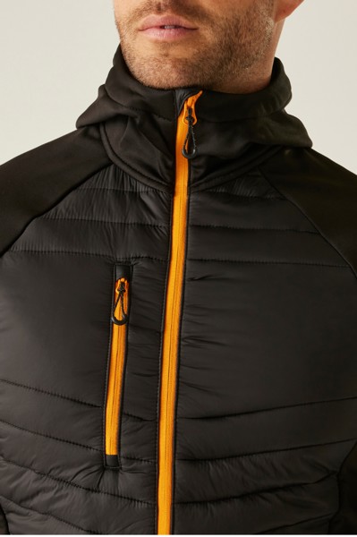 Navigate Hybrid Jacket - Black / Orange Pop / 3XL
