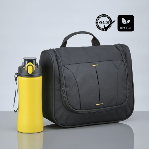 Primo Urban Set: Cosmetic Bag & Water Bottle 550 ml - Yellow