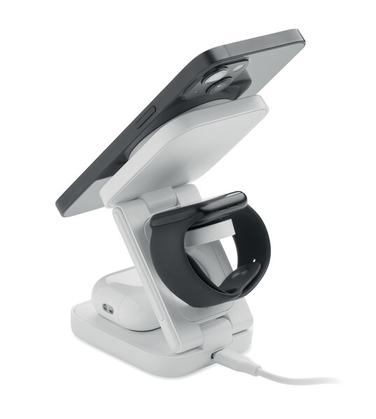 3in1 foldable charging station Satelit - White