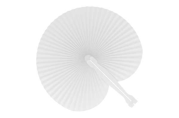 Mini éventail pliable - Blanc