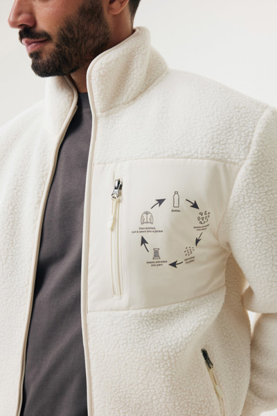 Iqoniq Diran recycled polyester pile fleece jacket - Natural / L
