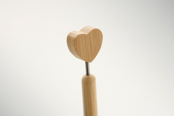 Bamboo heart ball pen Corapen