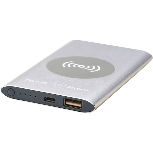 Juice 4000mAh trådløs powerbank - Sølv