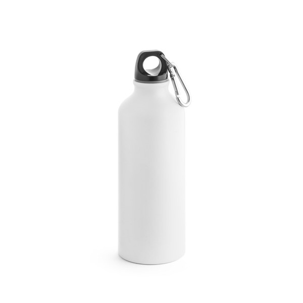 COLLINA. Garrafa em alumínio com mosquetão 540 mL - Branco