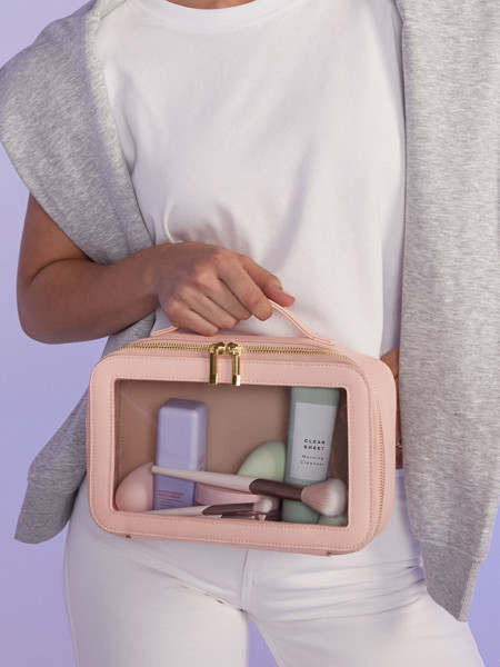 Boutique Clear Window Travel Case - Oyster