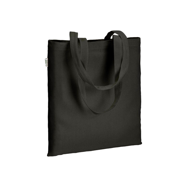 220/G M2 Organic Cotton Shopping Bag, Long Hanles - Black