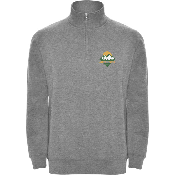 Pull zippé Aneto avec fermeture quart de zip - Marl Grey / 3XL