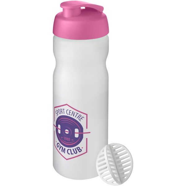 Borraccia sportiva Baseline Plus da 650 ml - Magenta / Trasparente satinato