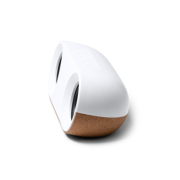 Altavoz inalámbrico personalizado de ABS reciclado y corcho 10W con micrófono manos libres