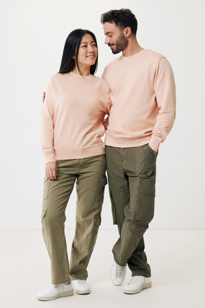 Lehká mikina IQONIQ Etosha z recykl. bavlny - Peach Perfect / 2XL