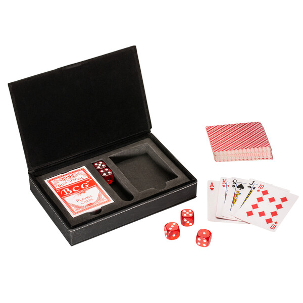 Kit de cartes à jouer avec boîte SALAMINA - noir