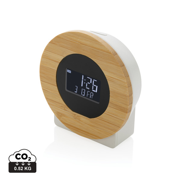 XD - Utah RCS rplastic and bamboo LCD desk clock