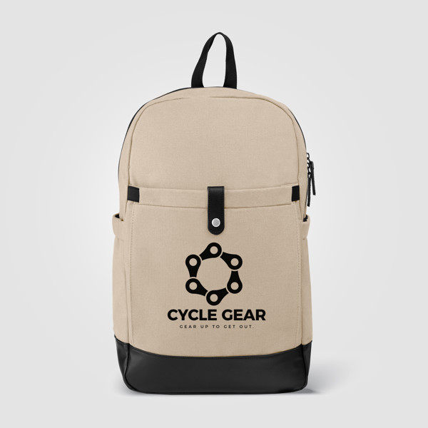 Odyssey Pack - Sac à dos en toile de coton recyclée - Dune / Sérigraphie