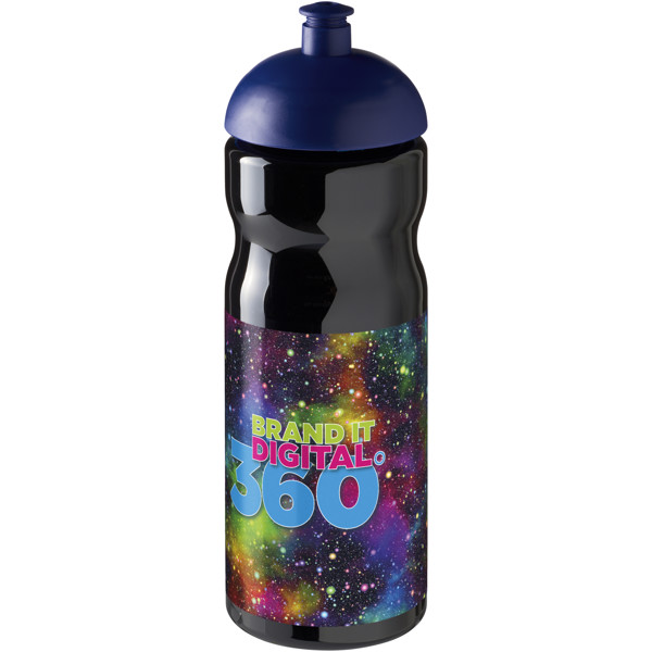 Bidon H2O Active® Base 650ml avec couvercle dôme - Noir / Bleu