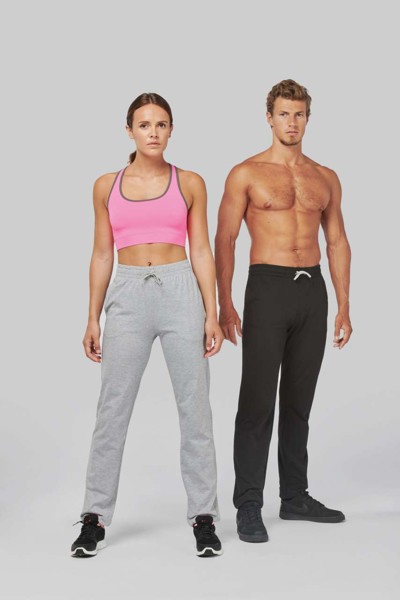 Unisex Lightweight Cotton Tracksuit Bottoms - Dark Grey / L