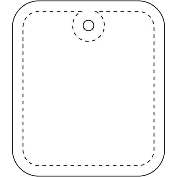 RFX™ H-20 rechteckiger reflektierender PVC-Anhänger XXL - weiss