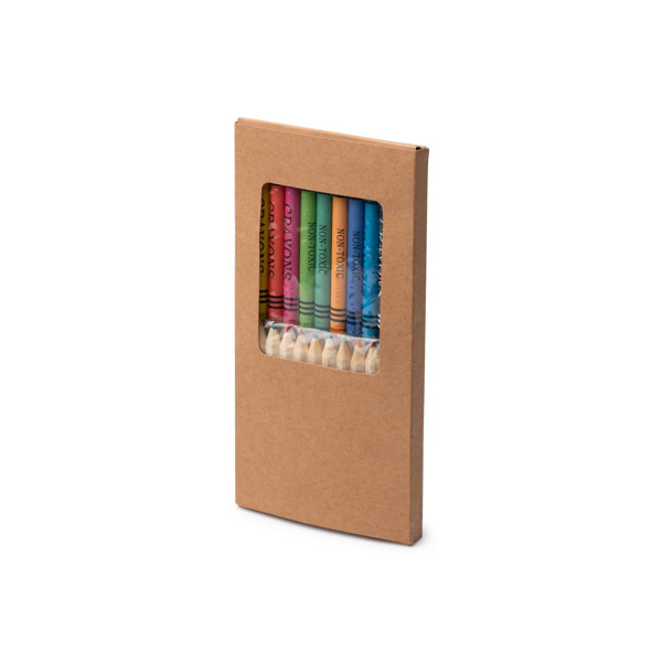 Personalised children's colouring set with notepad, crayons and wooden pencils