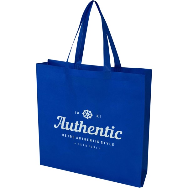 Tote bag a soffietto in tessuto non tessuto riciclato certificato GRS da 12 litri EcoSeal - Blu royal