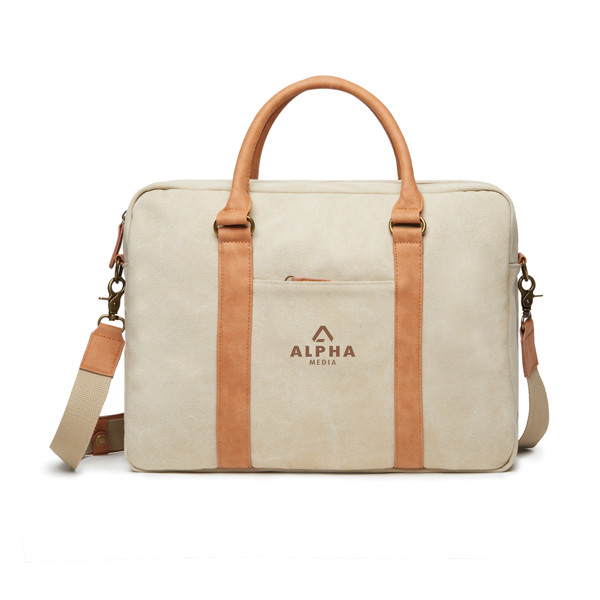 VINGA Bosler RCS recycled canvas computer bag - Beige